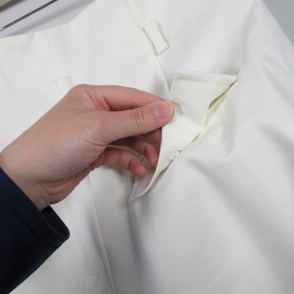 Phillip Lim Pleated Shorts 2 Ivory Cotton Blend Wide Leg High Waist Preppy 302 - Picture 6 of 14